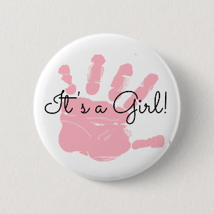 Het is een Button van de New Baby Birth Announceme