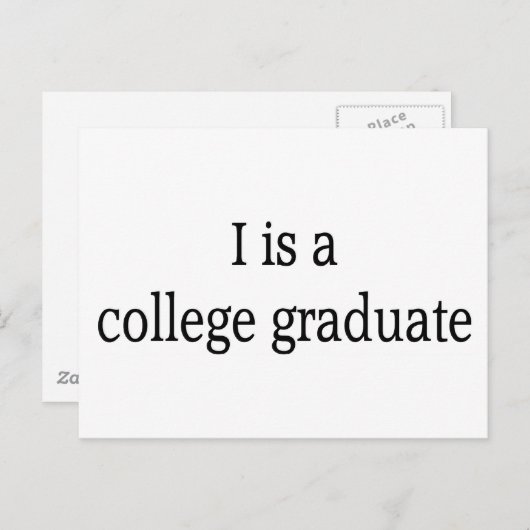 Het is een college afstuderen aankondigingskaart (Voorkant / Achterkant)