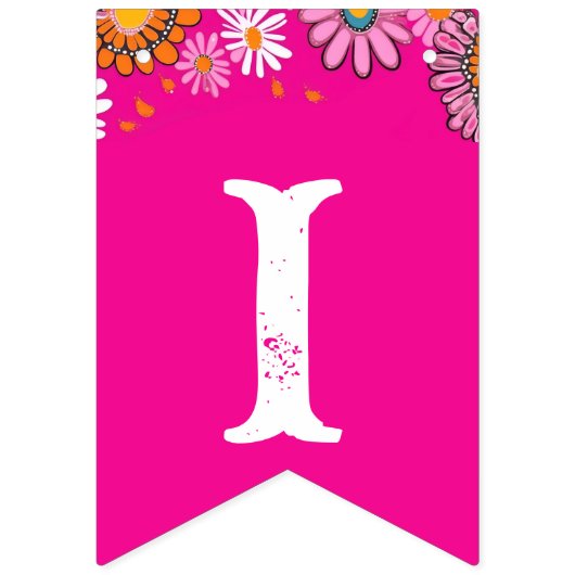 Het is een cowgirl helder roze groovy retro madeli vlaggetjes (Tweede vlag)