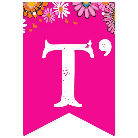 Het is een cowgirl helder roze groovy retro madeli vlaggetjes (Derde vlag)