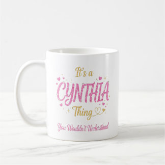 Het is een Cynthia-ding Roze Goud Vrouwen Cadeau Koffiemok