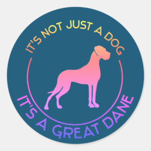 het is een Deense dog Ronde Sticker