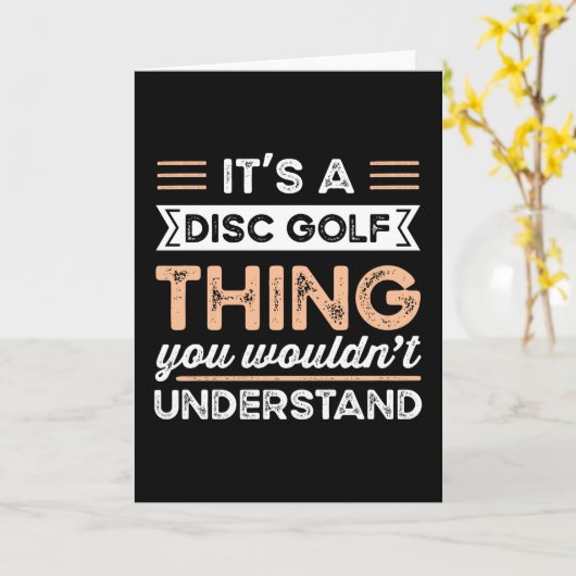 Het is een Disc golf Ding Leuk frolf Cadeau Kaart (Gele Bloem)