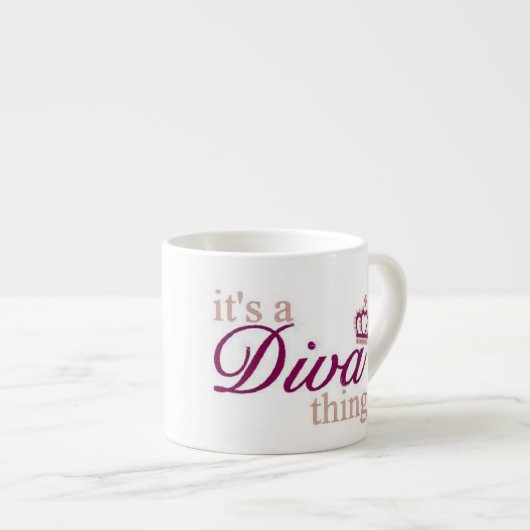 Het is een diva Ding Coffee Mok (Voorkant rechts)