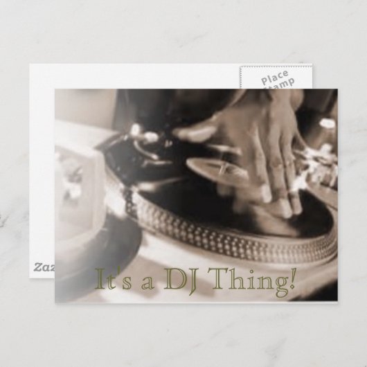 Het is een DJ-ding. Briefkaart (Voorkant / Achterkant)