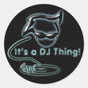 Het is een DJ ding! Ronde Sticker
