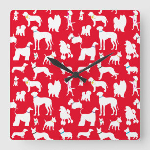 Het is een Dogs-leven Vierkante Klok