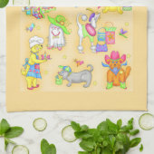 Het is een Dogs Life Whimsy Funny Dogs Yellow Theedoek (Gevouwen)