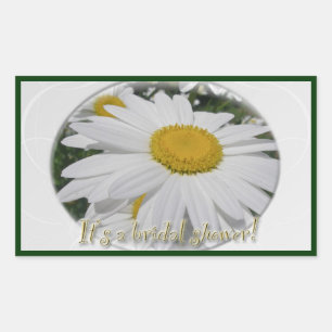"Het is een douche" Daisy Wildflower Vrijgezellenf Rechthoekige Sticker