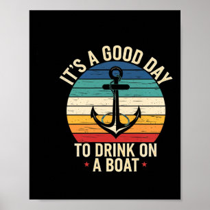 Het Is Een Drankje Op Boot Nautilus Anker Zomer Poster