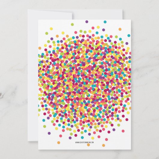 Het is een dubbele verjaardagsuitnodiging kaart (Achterkant)