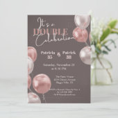 Het is een dubbele viering gezamenlijke verjaardag kaart (Staand voorkant)