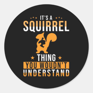 Het is een eekhoorn ronde sticker