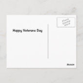 Het is een eer ... Veterans Day-ansichtkaart Briefkaart (Achterkant)
