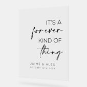 Het is een eeuwig soort huwelijk acryl bord (Hoek)