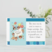 Het is een feest kaart (Staand voorkant)