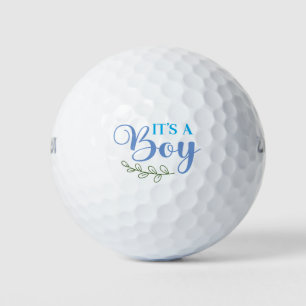 Het is een feest voor de komst van een babyjongen golfballen