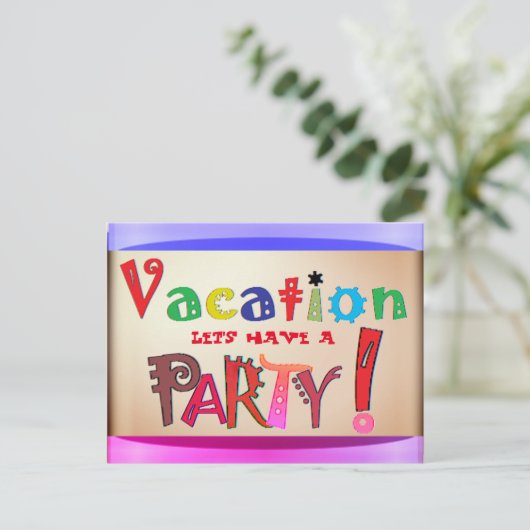 Het is een feestje om de datum te bewaren aankondigingskaart (Staand voorkant)