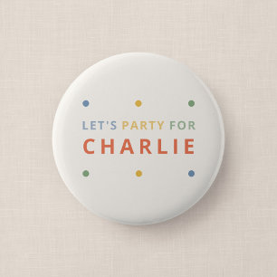 Het is een feestkleur Pop feestgast knop badge Ronde Button 5,7 Cm