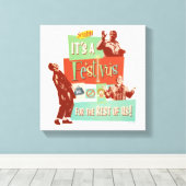 Het is een Festivus voor de rest van ons Canvas Afdruk (Insitu (Houten vloer))