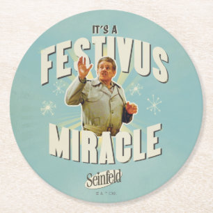Het is een Festivus Wonders Ronde Kartonnen Onderzetter