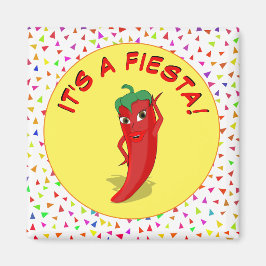Het is een Fiesta met Confetti Pattern Magneet
