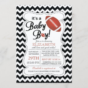 Het is een Football Baby shower van Baby Boy Kaart