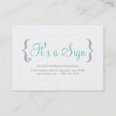 Het is een gebarentaal Visitekaartje (Achterkant)