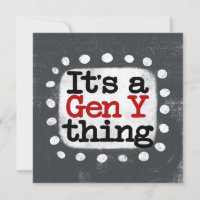 Het is een Gen Y Thing Wenskaart