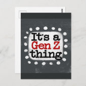 Het is een Gen Z Thing Briefkaart (Voorkant / Achterkant)