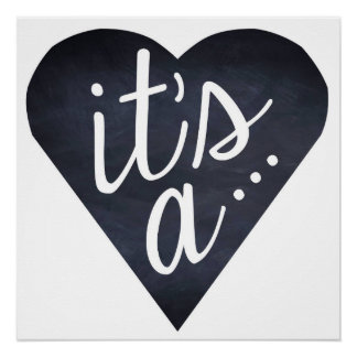 Het is een Genderopenbaring voor Confetti ballondo Perfect Poster