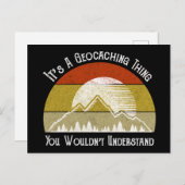 Het is een geocaching ding - je zou het niet begri briefkaart (Voorkant / Achterkant)