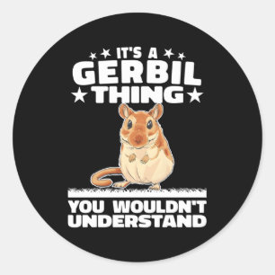 Het is een gerbil ding zand rat knaagdier Gerbilli Ronde Sticker