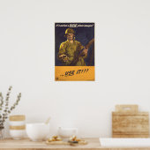 Het is een geweer poster (Keuken)