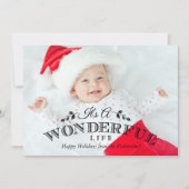 Het is een geweldig leven | Vakantieknopkaart Feestdagenkaart (Voorkant)