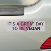 Het is een geweldige dag 2 B Vegan. Bumpersticker (Op auto)