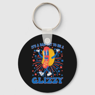 Het is een geweldige dag om een Glizzy 4 juli hotd Sleutelhanger