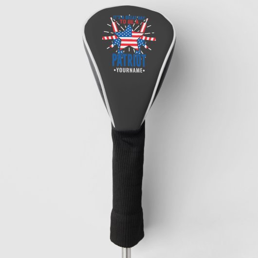 Het is een geweldige dag om een patriot te zijn golfheadcover (Voorkant)