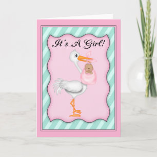 Het is een Girl African American Baby Aankondiging