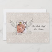 Het is een 'Girl Angel Wings Birth Announcement' Kaart (Voorkant)