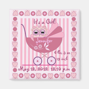 Het is een Girl Baby Announcement Magnet Magneet