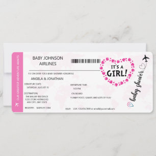Het is een "Girl Baby Girl Shower"-uitnodiging Kaart