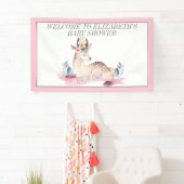 Het is een Girl Baby shower Cute Deer Banner (Insitu)