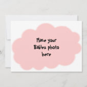 Het is een 'Girl Birth' aankondiging (Achterkant)