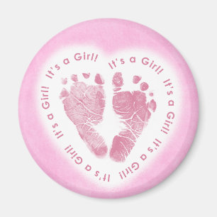 Het is een Girl Birth Announcement Magnet Magneet