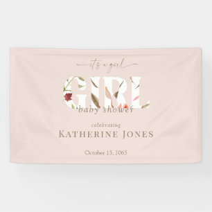 Het is een Girl Blush Baby shower Spandoek