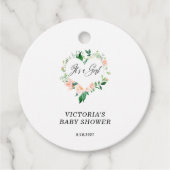 Het is een Girl Blush Pink Baby shower Bedankjes Labels (Voorkant)