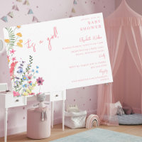 Het is een Girl Dancing Wildflower Baby shower