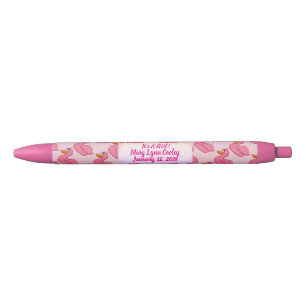 Het is een Girl Pink Duck Pens Zwarte Inkt Pen