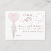 Het is een Girl Pink Heart Balloon Baby shower dia Informatiekaartje (Voorkant)